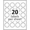 Avery Label, Id, Glossy, Rnd, 20Up 500PK AVE6582 - alternate 5